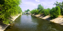 Оросительный канал в быковском районе Волгоградской области