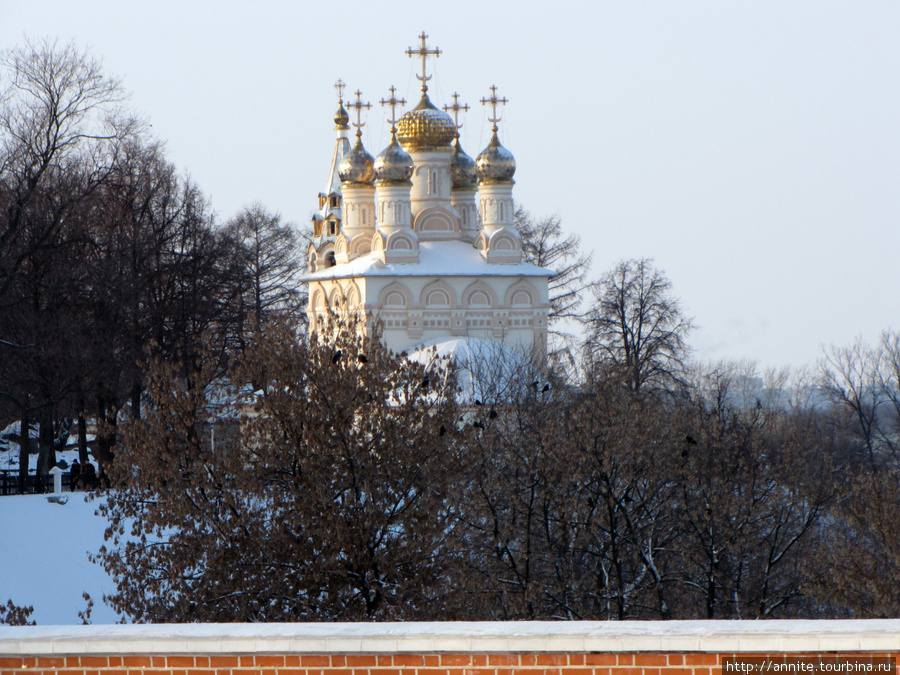 Церковь Спаса на Яру с Глебовского моста. Рязань, Россия