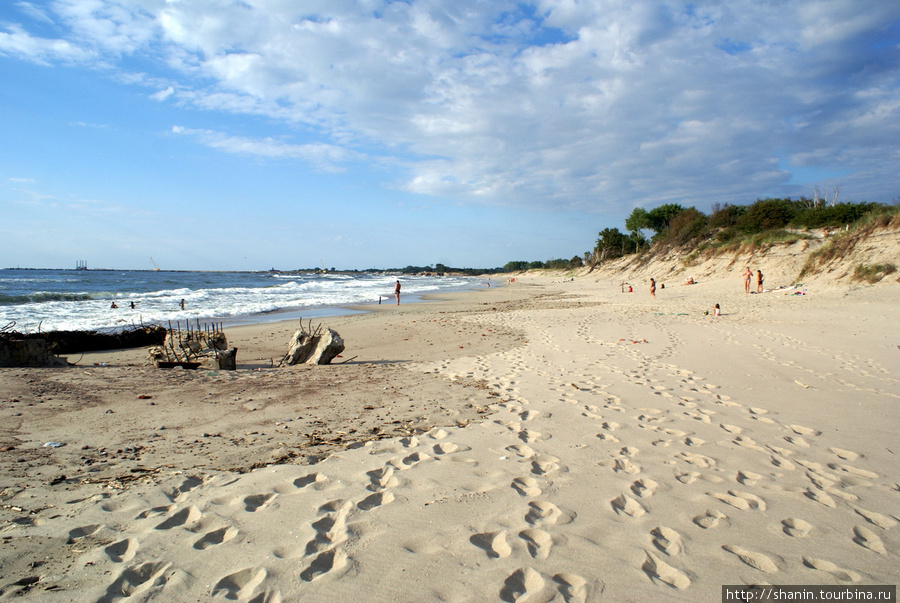 Пляж на Балтийской косе Балтийск, Россия