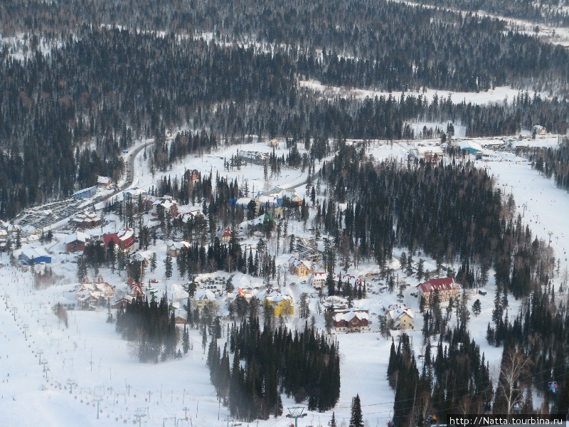 Известный горнолыжный курорт Шерегеш, Россия