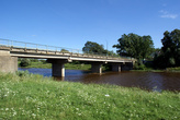 Мост через реку Шешупе в Краснознаменске