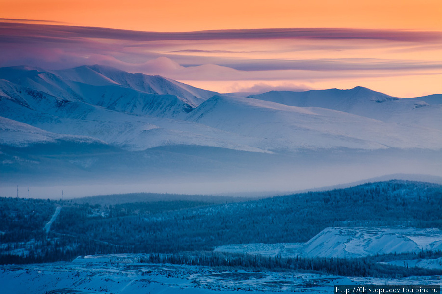 Виды с гор Мончегорска. Мончегорск, Россия