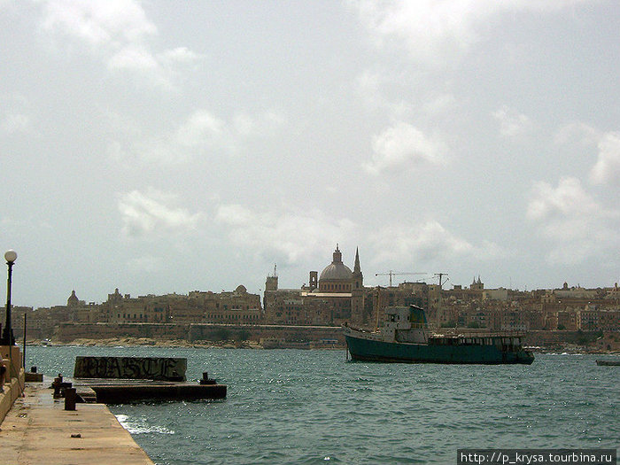 Вид на Валлетту из Слимы Валлетта, Мальта