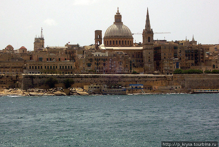 Вид на Валлетту из Слимы Валлетта, Мальта