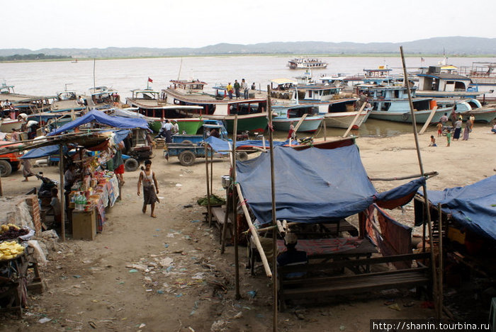 Трущобы на берегу Иравади Мандалай, Мьянма