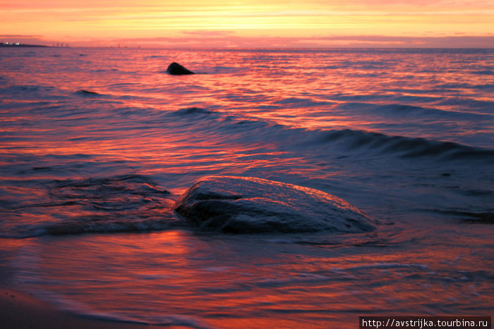 Закат на берегу Финского залива
