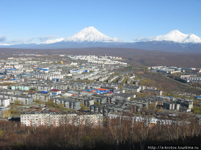 Вид с сопки Петропавловск-Камчатский, Россия