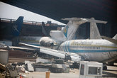 Традиционна разруха в аэропорту. Самолеты готовят к вылету.