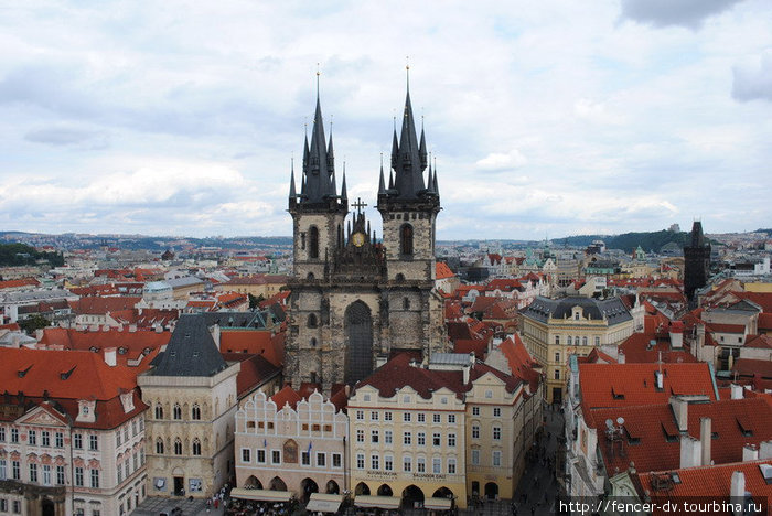 Наверное, самый известный вид Праги. Городская старая ратуша Прага, Чехия