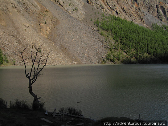 Осыпи на Маашейском озере Республика Алтай, Россия