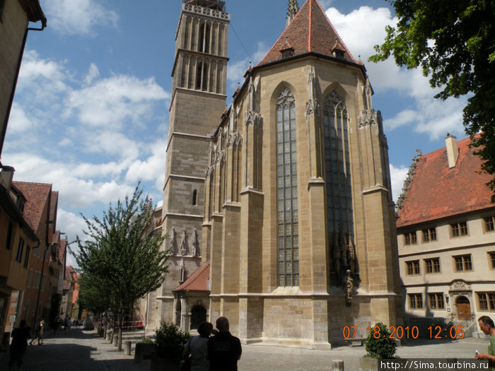 Собор города Ротенбург над Таубером. Земля Бавария, Германия