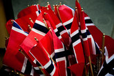 Норвежские флаги в сувенирном магазине