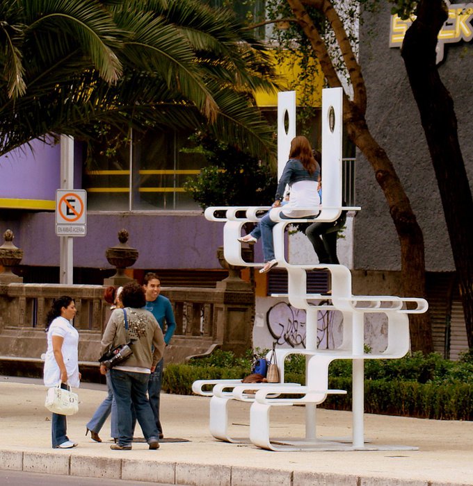 Необычные скамейки Мехико-Сити Мехико, Мексика