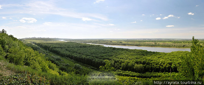 панорама на реку белая Уфа, Россия