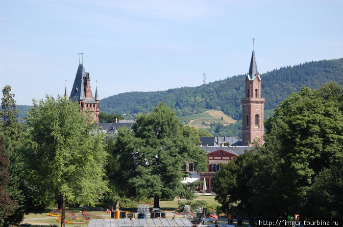 Провинциальный уютный городок Weinheim. Вайнхайм, Германия