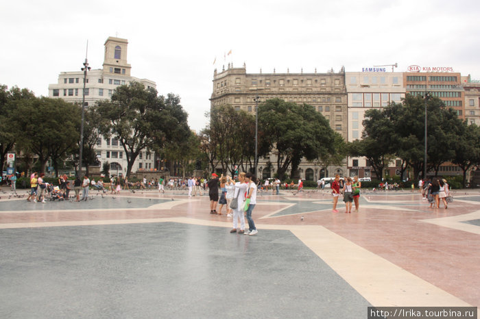 Самая известная площадь города Барселона, Испания