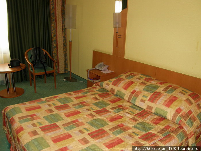 Кровать в нашем номере в Катовице Катовице, Польша