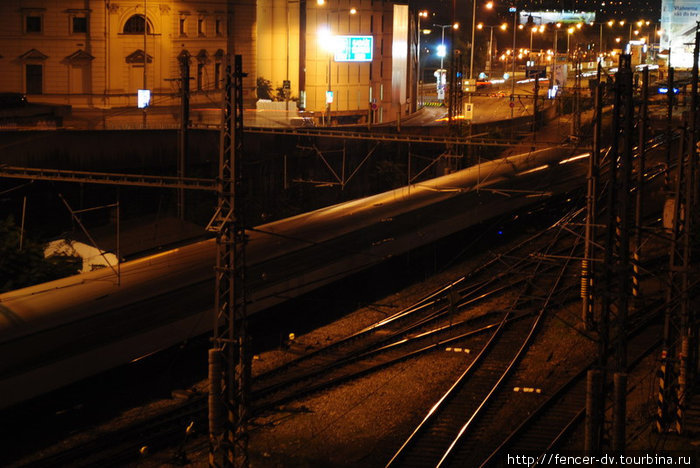 Прибытие ночного поезда Прага, Чехия