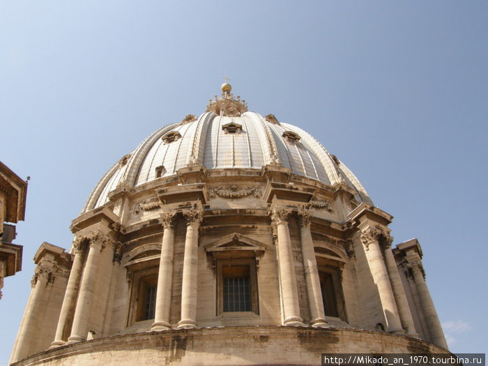 Купол собора с промежуточной площадки Рим, Италия