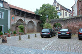 ФРГ,Земля Баден-Вюртембург,Ладенбург.Средневековые стены  старой части города