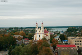 Глубокое, Беларусь.
Вид на костел св. Троицы с колокольни собора Рождества Богородицы