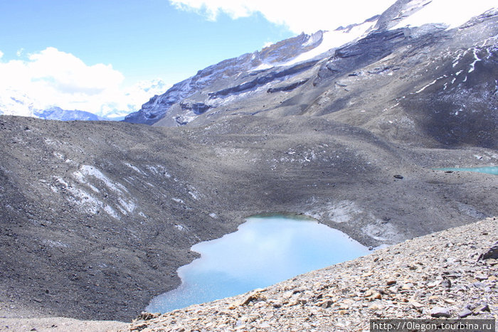 Озерцо образовалось с ледника Зона Гандаки, Непал