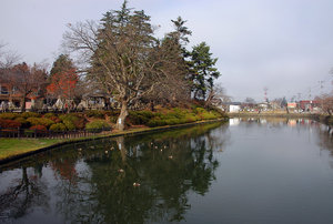 Ров бывшего замка Ёнэзава