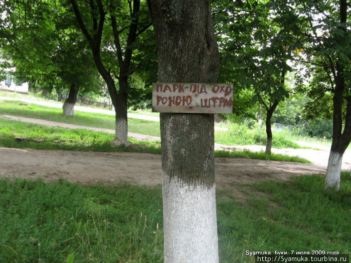Небольшой скверик, именуемый в народе парком. Маньковка, Украина