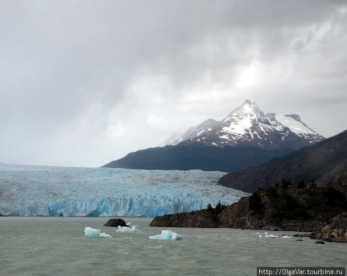 Ледник Грей в парке Торрес-дель Пайне (Чили) Лос-Гласьярес Национальный парк, Аргентина