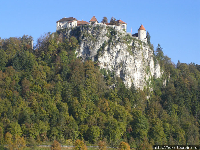 Вид на замок Блед, Словения