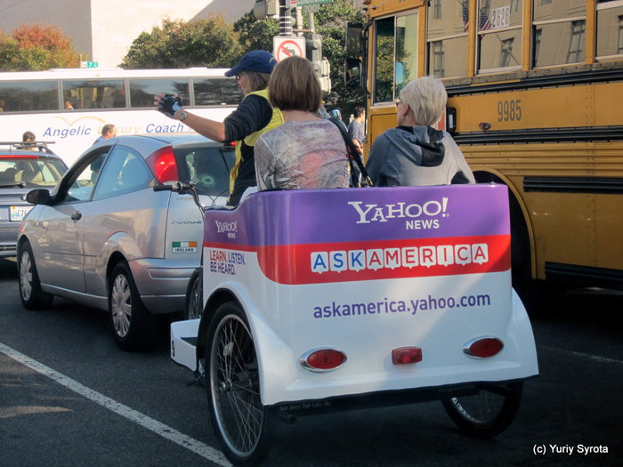 Впервые увидели рикшу в ДС. Вашингтон, CША