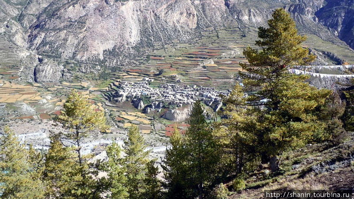 Вид с горы на Мананг Мананг, Непал