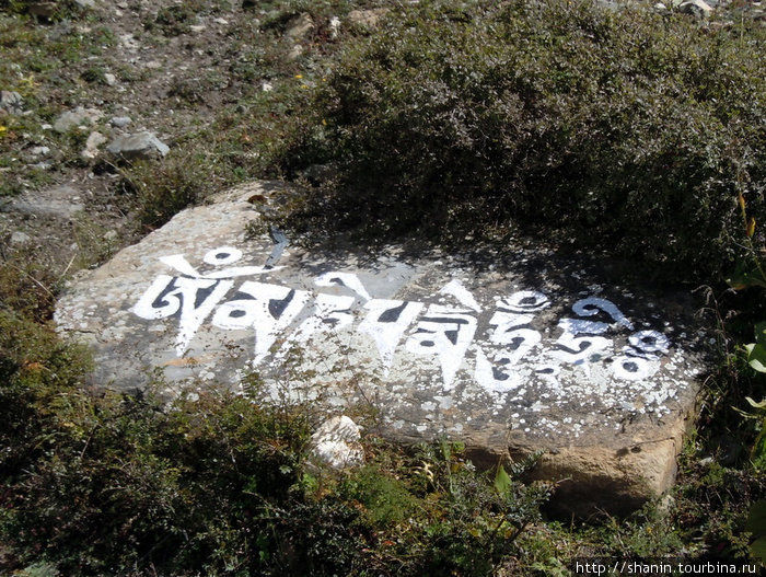 Камень с письменами Зона Гандаки, Непал
