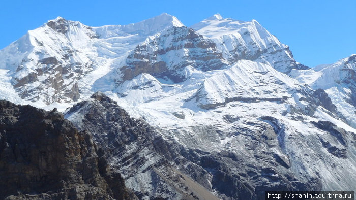 Горы под снегом Зона Гандаки, Непал