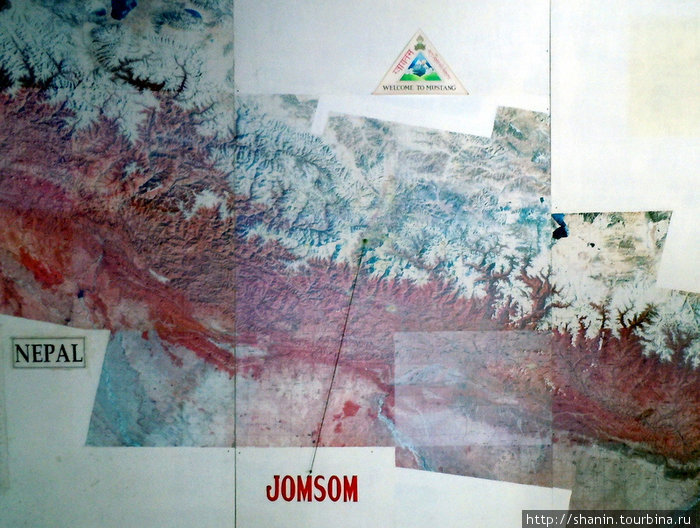 Карта Мустанга Джомсом, Непал