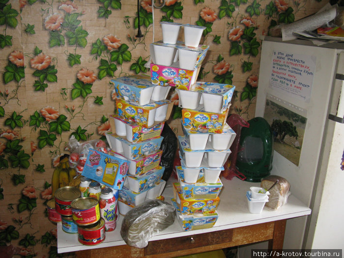 Просроченные, вкусные и дешёвые йогурты с рынка прибыли в Дом АВП Владивосток, Россия
