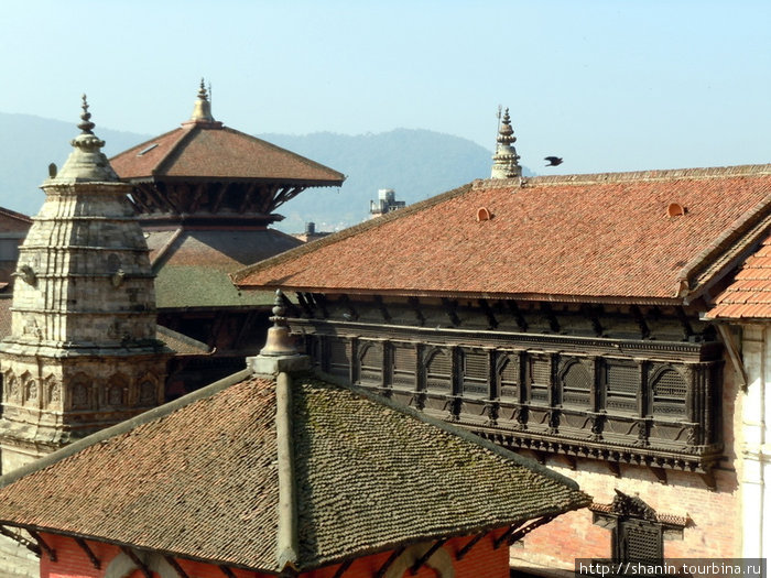 Крыши на площади Дурбар Бхактапур, Непал