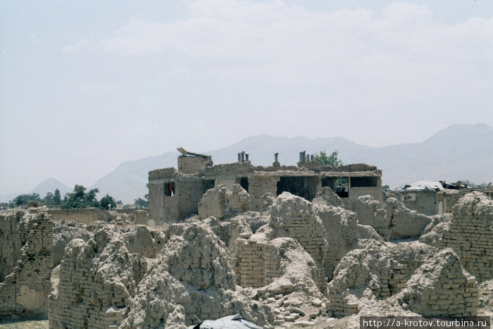 Целые кварталы,
уничтоженные методом войны Кабул, Афганистан