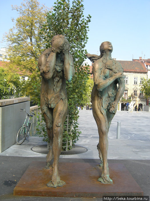 Необычные скульптуры Любляна, Словения