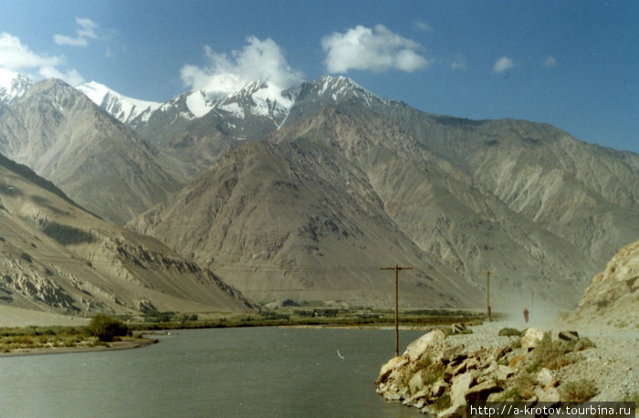 Река Пяндж Ваханская долина, Таджикистан