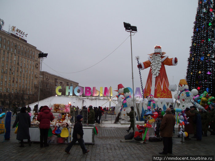 Москва, первый день Нового года Москва, Россия