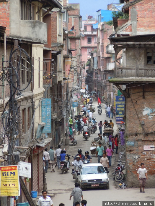 Улица в центре Катманду, Непал
