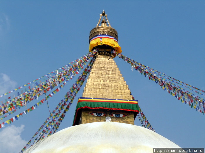 Верхушка ступы Буднатх Катманду, Непал