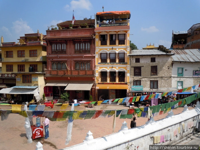 Вид с основания ступы Катманду, Непал