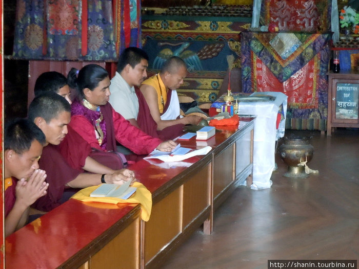 Торжественная служба в храме Катманду, Непал