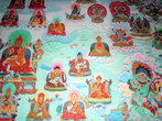 Фреска с Бодхисаттвами на стене храма