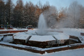 Муравьевский фонтан с минеральной водой в Старой Руссе, не замерзающий даже в 35 гр. мороз.