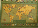Карта мира в музее Окленда