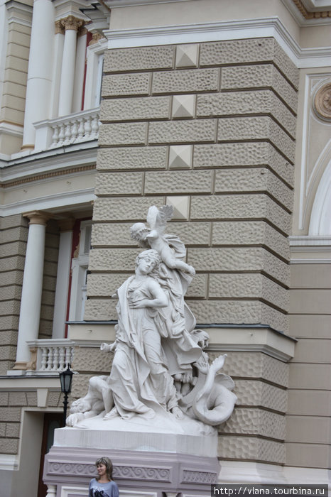 Одесса. Фронтон здания оперы. Одесса, Украина