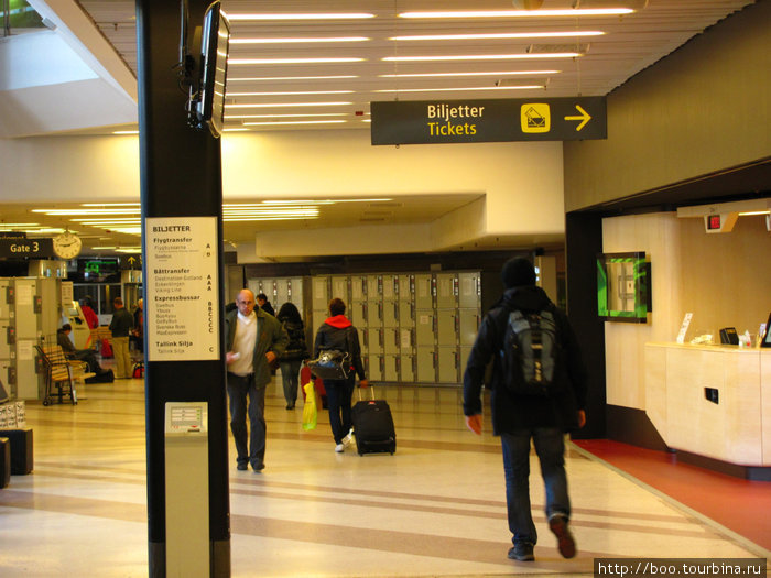 На автовокзале можно воспользоваться камерами хранения. Стокгольм, Швеция